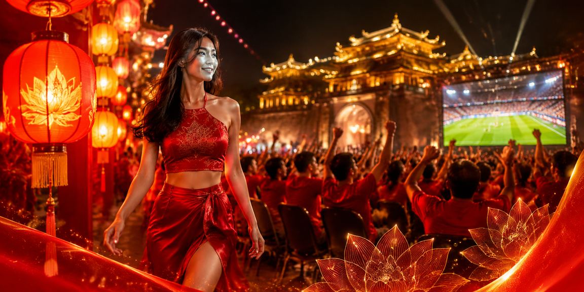 Người chơi thư giãn xem bóng đá tại chợ đêm Huế một cách điều độ